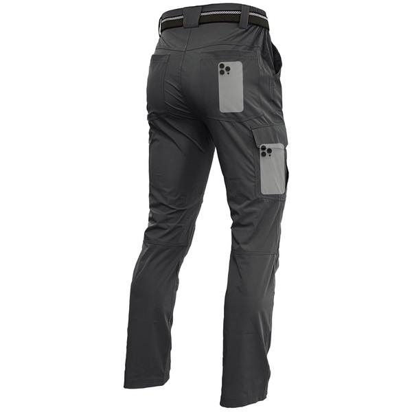 Men's Lightweight Hiking Cargo Work Pants Quick Dry Water Resistant