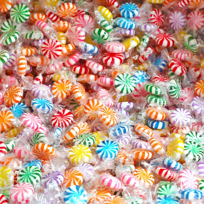 Assorted Fruit Starlights - 3 Pounds - Pinwheel Fruit Candies