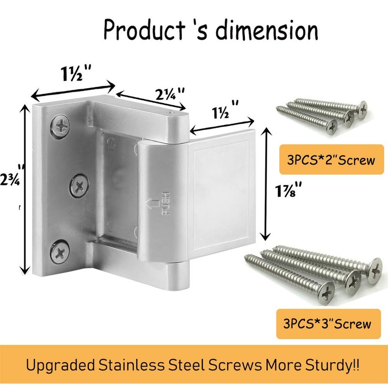 Hotel Security Door Lock with Stainless Steel Screws,Privacy Door Latch