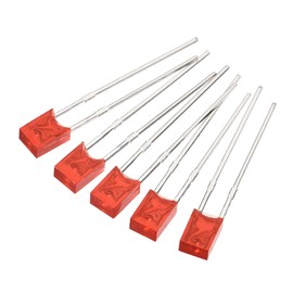PATIKIL 2x3x4mm x LED Light Lamp Bulb, 200Pcs Rectangular Bright Lighting Emitting Diode for Electronic Component Indicator, Red