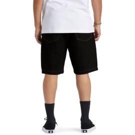 DC Shoes Worker Baggy 19.5 Inch Work Denim Shorts for Men, Black Tint