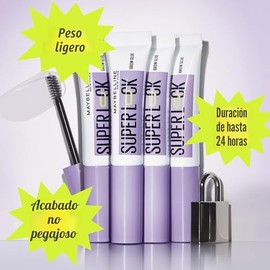 Gel para cejas Maybelline Super Lock, pegamento para cejas ligero para hasta 24 horas de fijación, transparente, 1 unidad