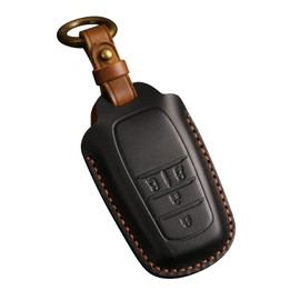 YANMW New Voxy 90 Series Key Case Compatible Toyota NOAH VOXY Leather Key Holder Noah 90 Series Key Cover Genuine Leather (Black)