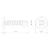 4.2mm x 19mm Black Self Drilling Wafer Head Screws Steel