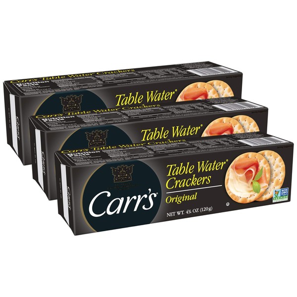 Carr's Table Water Crackers, 4.25 Ounce (Pack of 3)