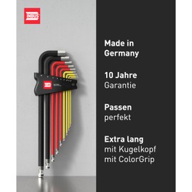 INBUS® 75558 Germany Set 9-Piece 1.5-10 mm with ColorGrip and Ball Head