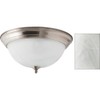 Canarm 2-Light Flush Mount, 13-Inch Brushed Nickel Finish with Alabaster