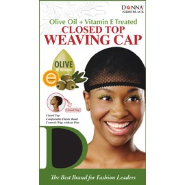 DONNA Olive Vitamin Treated Closed Top Weaving Cap Regular Hole