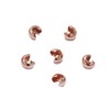 MAHAVIMOKSA 1Box 200pcs 5mm Crimp Beads Covers Half Round Open