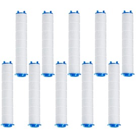 Zwenjuan Shower Head Filter, Pack of 10 PP Cotton Filter Shower Head Filter PP Filter Replacement Filter Cotton Filter Water Core Cotton Core, Shower Head Filter for Rain Shower Head