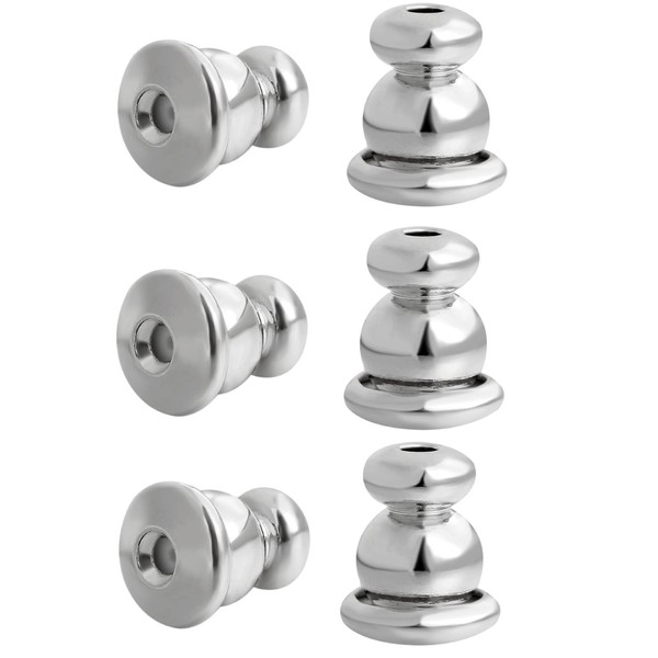 AKRUWELRY Earring Backs Replacements for Studs, 6Pcs Pierced Bullet Earring