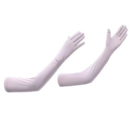 Uroi Long Gloves, Easy to See Watches and Smart Watches, UV Protection, Arm Cover, UPF 50+, Women's, Cool to Touch, Long Length, Summer, UV Protection, Sports, Arm Cover, purple