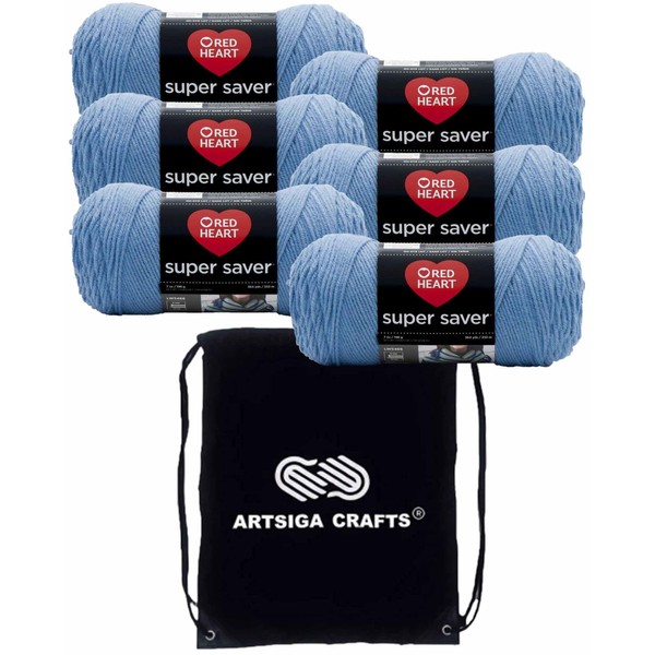 Red Heart Super Saver Light Periwinkle E300B-347 (6-Skeins - Same
