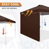 EAGLE PEAK Pop Up Canopy Tent with 1 Sidewall, Easy
