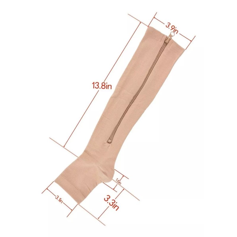 Medias De Compresión Para Varices Y Piernas Cansadas Con Zip
