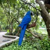 BSIRZAM Hanging Parrot Macaw Sculpture Ring Perch Indoor/Outdoor Statue for