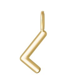 SCAMPER & CO .925 Sterling Silver 18K Yellow Gold Plated L Alphabet Letter Charms - Hypoallergenic & Nickel-Free Charms for Bracelets, Perfect for Custom Bracelets & Necklaces Combinations