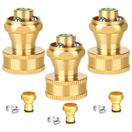 Iniscape high pressure hose nozzle with connector - adjustable rotating brass spray nozzle for garden hose, terrace washing and vehicle cleaning(1)