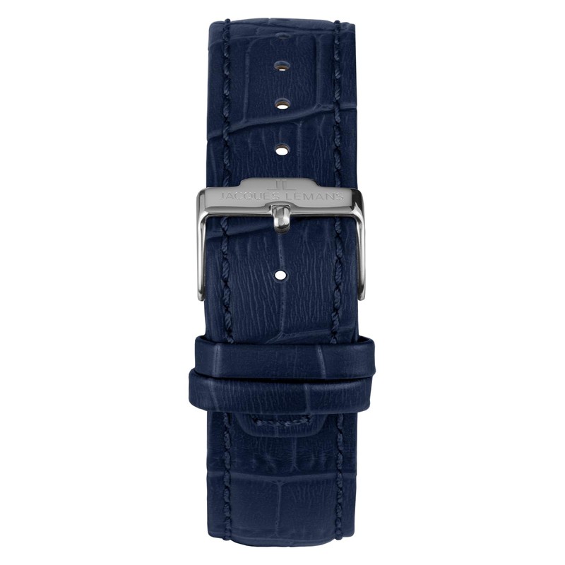 JACQUES LEMANS Men's Analogue Quartz Watch with Leather Strap 42-6.1B,