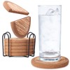 ZINCCO Drink Coasters, Absorbent Coaster (6 Pack), Cork Felt Coasters,