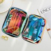 Holographic Clear Cosmetic Bags 2 pcs Transparent Iridescent Makeup Pouch