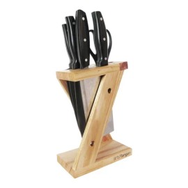 Porta Cuchillos Organizador De Madera Cuchillo Taquero Hacha
