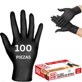 HERRAMIENTAS KONG Guantes de Nitrilo 100 Piezas Talla Mediana - Sin Polvo, Sin Látex, No Estériles, Ambidiestros y de Un Solo Uso, Guantes de Examinación y Uso General, Seguridad e Higiene