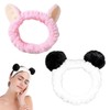 FUKPO Hair Band Cosmetic Panda Cat Ears, 2 Pieces Face
