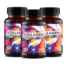 Saint Nutrition® Collagen + Hyaluronic Capsules High Dose 1000 mg Daily Dose with Vitamin C, MSM, Zinc & Biotin - Dietary Supplement for Skin, Hair & Nails - Pack of 3