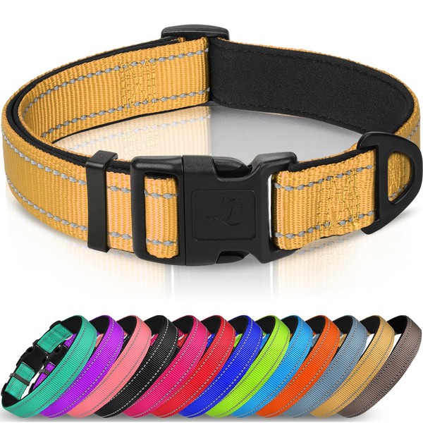 Joytale Reflective Dog Collar,Soft Neoprene Padded Breathable Nylon Pet Collar