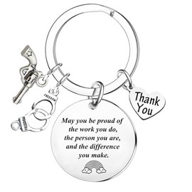 Police Keychain Police Officer Appreciation Gifts Police Academy Graduation Gifts Policeman Christmas Thank You Gifts For Police Officer