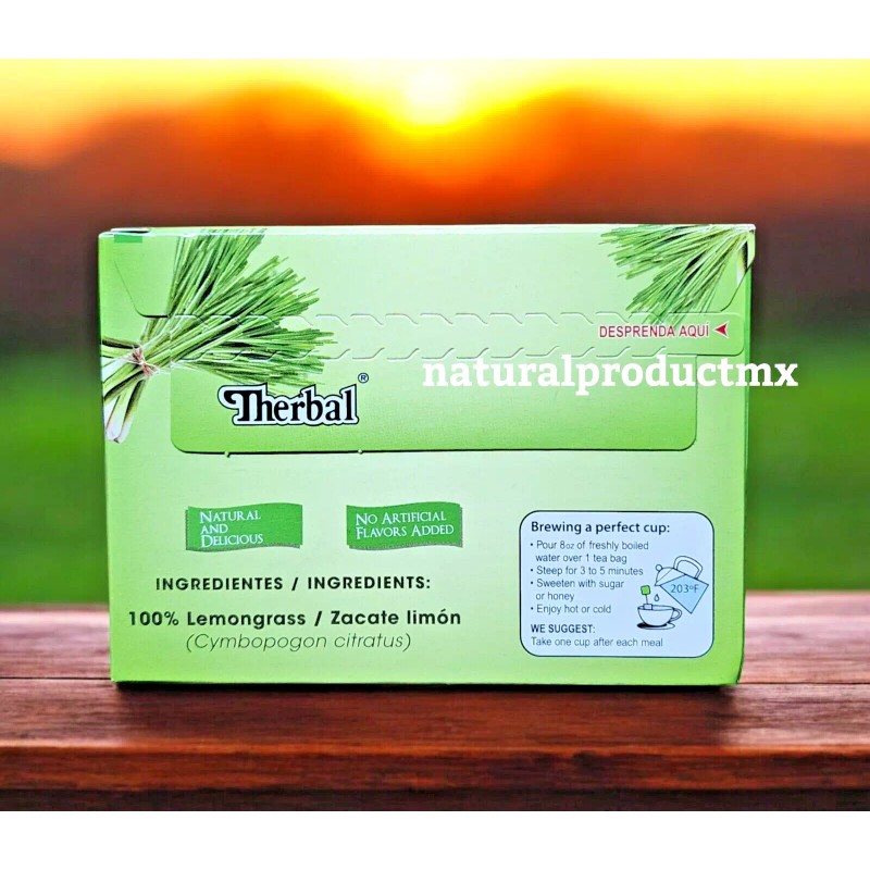 Therbal Lemongrass Tea Te de Limon Infusion Herbs 25 bags