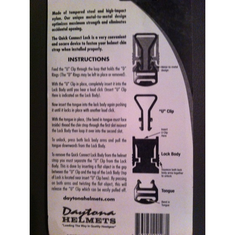 Daytona Helmets Quick Release Quick Connect Lock for Chin Strap