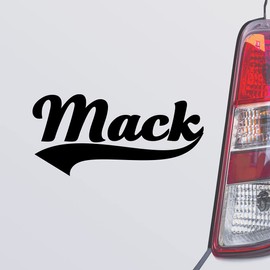 Custom Brother - Mack Name Black Color Car Laptop Wall Bumper Decal Sticker, DesZ45