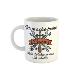 clothinx Tasse Ich mache keine Pause lustiges Handwerker Geschenk | Eine Geschenkidee für Mitglieder der Arbeiterklasse, Innung, Zunft, Handwerksinnung, den Handwerksmann oder Malocher