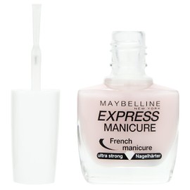 Maybelline New York Make-Up Nail Polish Express Manicure Nail Polish French Manicure Rose / Nail Hardener for Strengthened Nails in Natural French Look, 1 x 10 ml