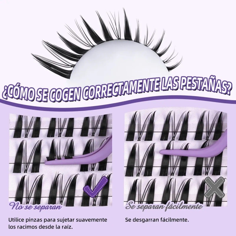 Kit De Extensiones De Pestañas Foxeye B Wispy Diy Bq