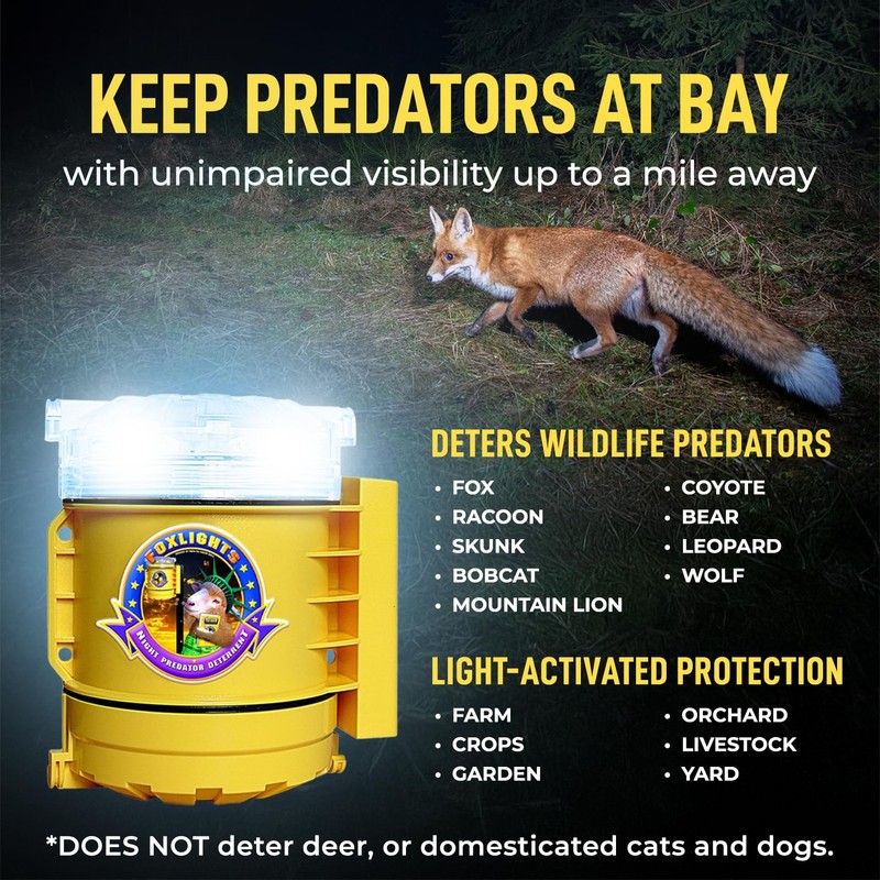Foxlights Night Predator Deterrent Control Light with Flashing LEDs |
