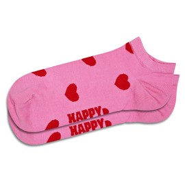 Happy Socks Hearts Low Socks Sneaker Socks, pink