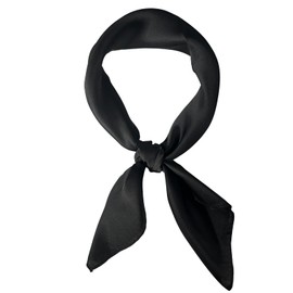 Bliceon Women's Lightweight Silk Scarf, Elegant Silk Scarf, Bandana, Neckerchief and Headscarf, Gift for Women, Versatile Silk Scarf, black