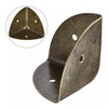 sourcing map 40x40x40mm Metal Box Corner Protectors Edge Guard Bronze