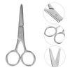 SAFIGLE 2pcs Stainless Steel Eyebrow Scissors Rounded Tip Grooming Tool