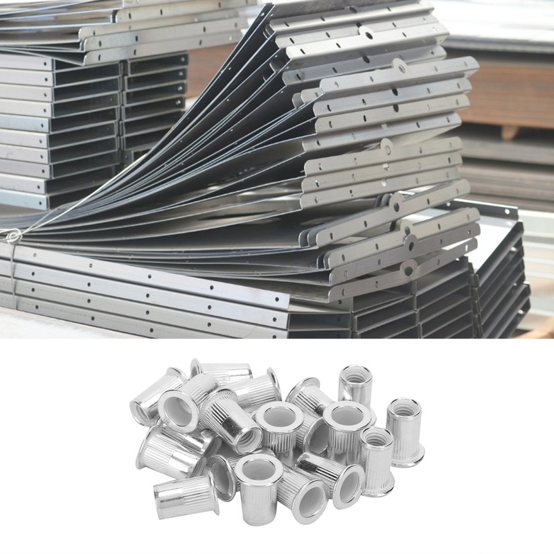 200pcs Professional Aluminum Rivet Nut Threaded Insert Nut Fastener Accessory