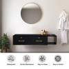 Salon Cabinet Black 15 Cm Particleboard With Hemp Surface Two
