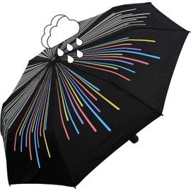 Knirps Colour Change Rainbow Umbrella, Pocket umbrella open/close automatic, Modern, colourful