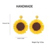 ALRNBY Big Sunflower Statement Earrings for Women Pretty Dangle Stud