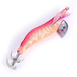 Keenso 4Pcs Fishing Shrimps, Squid Jig Soft Luminous Plastic Shrimp Bait Artificial Squid Shrimp Jig Jigging Lures Night Dawn Fishing