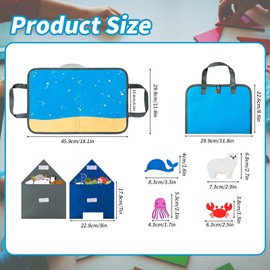 Portable Felt Story Board for Kids, Fuzzy Felt Board Set for Imaginative Play, Educational Storytelling Board for Preschool, Easy to Carry Travel Toy, Creative Learning for Toddlers