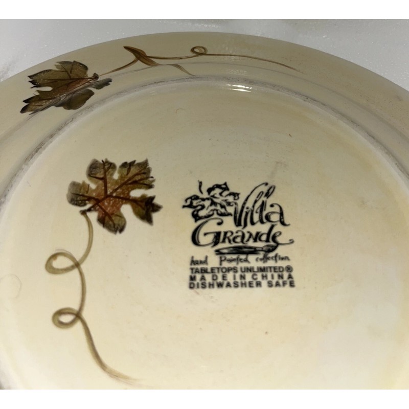 TableTops Unlimited Unlimited Villa Grande Hand Painted Rustic 10 3/4”