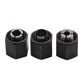 Thaekuns 3 Piece Router Collet Kit 2610906283 1/4",2610906284 1/2" and 2610906287 3/8" for Bosch 1613,1617, 1618,1619 Series Routers